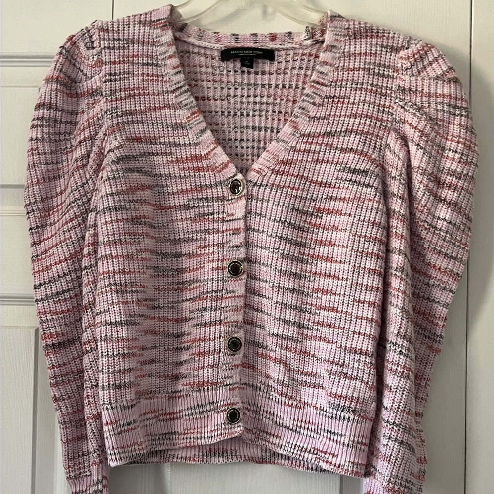 Mark New York V-Neck Button Cardigan Sweater